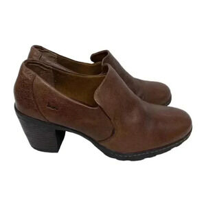 Boc Born Concept Carla Size 10 Leather Heeled Shooties Booties Slip On Plain Toe